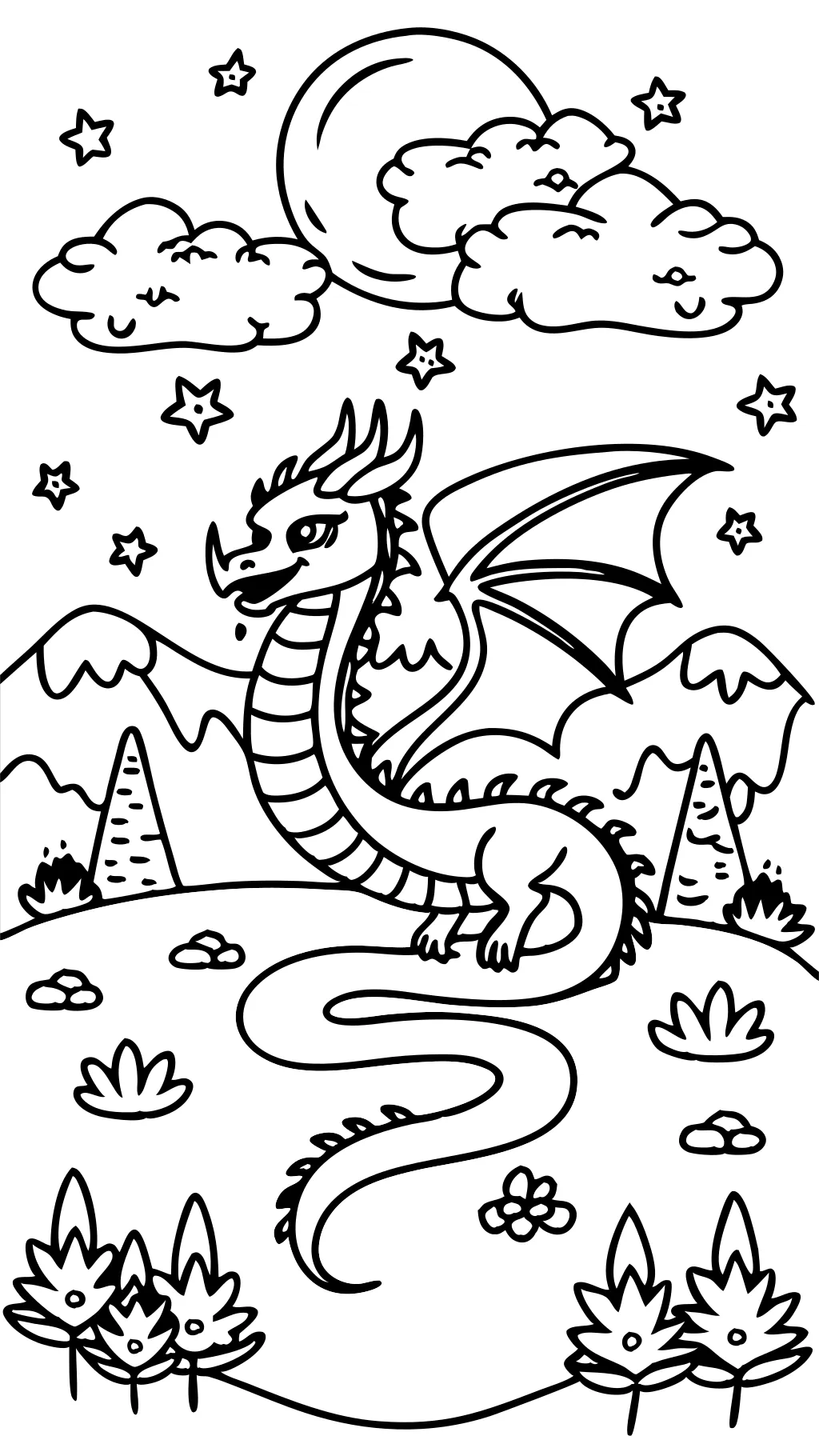 Páginas para colorear de dragones